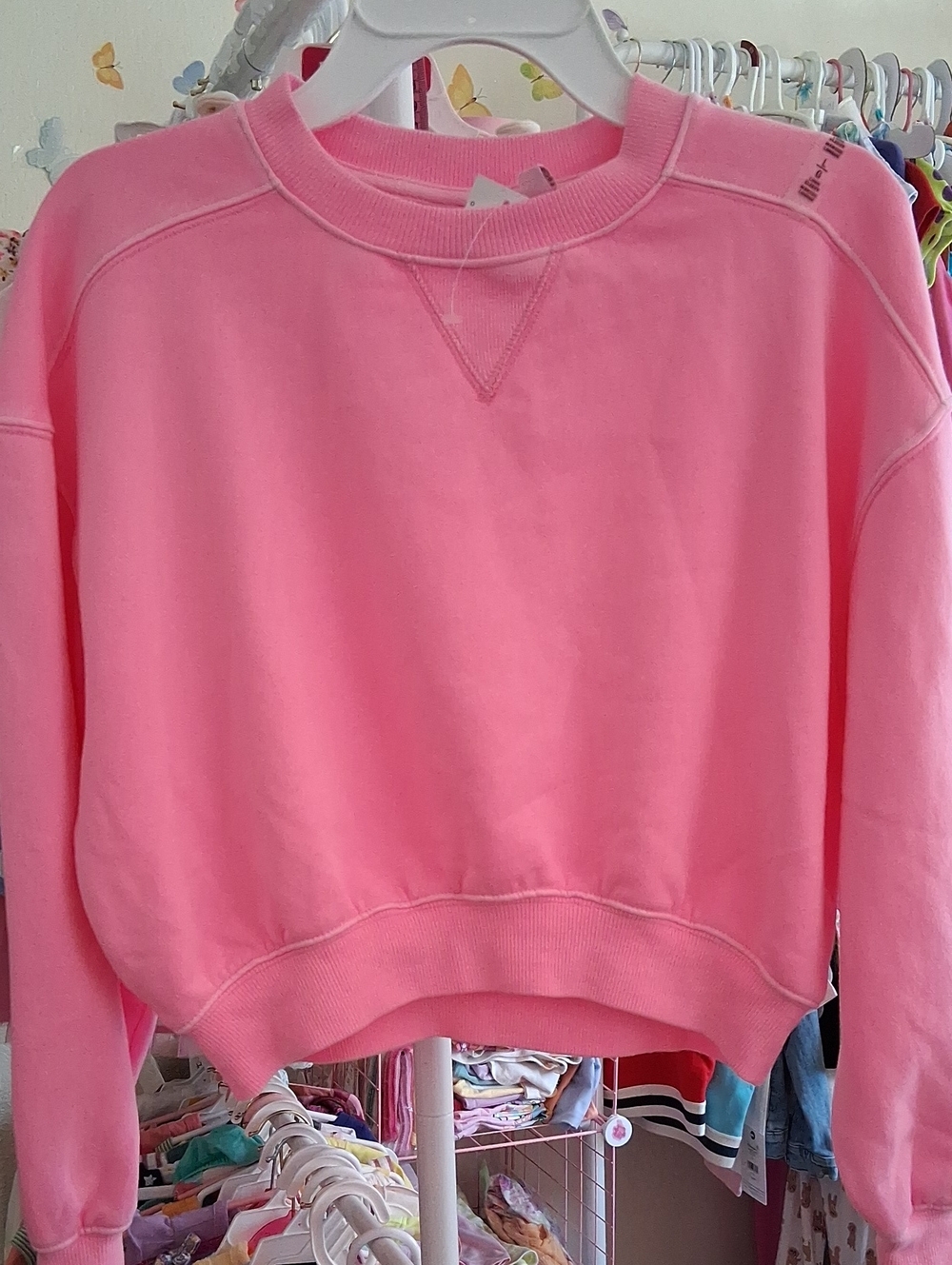Great Price, Girls Pink Crewneck Sweatshirt